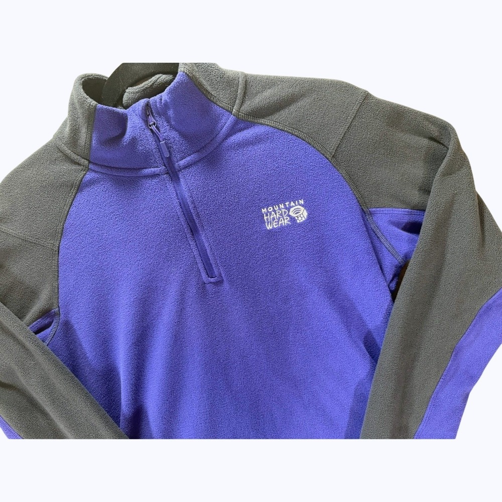 Mountain Hardwear Womens Purple Grey Fleece 1/4 Zip Pullover Jacket‎ OL0052 Med